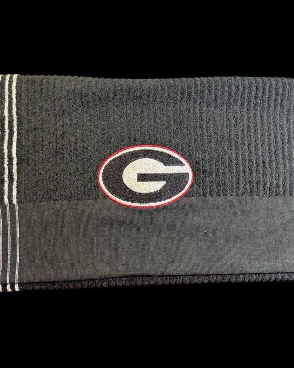 University of Georgia (G) Caddy Towel / 44in x 24in (45k Stitches) Black