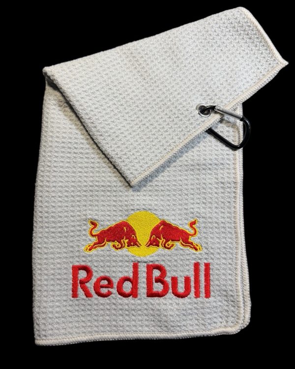 Red Bull Golf Towel / (8in x 16in) Waffle 30k Stitches