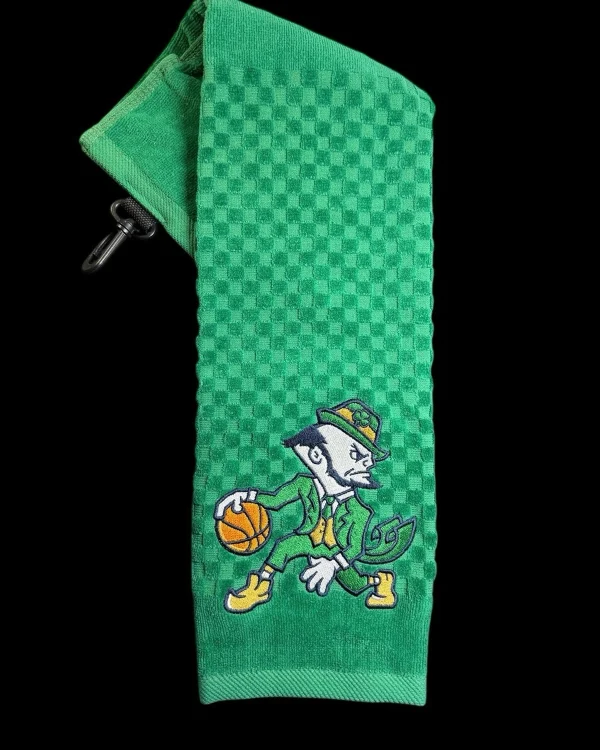 Notre Dame (New Basketball Logo) Golf Towel (6in X 23in) 49k Stitches (2 Sides)