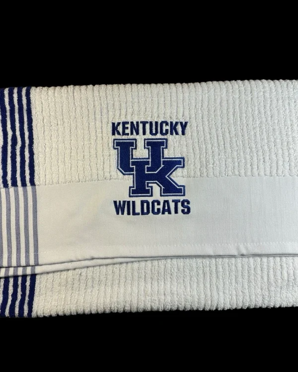 Univ of Kentucky Caddy towel (2 Logos) Sports Towel / 44in x24 in (45k Stitches)