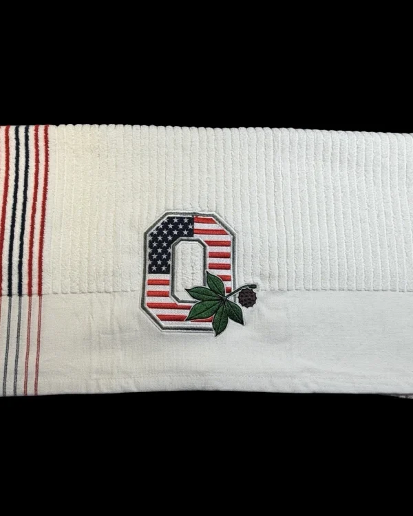 Share Ohio State University (OSU) Caddy Towel / 44in x 24in (American Flag) Center Cut