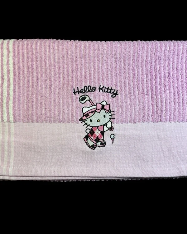 Hello Kitty Golf Logo (Pink) Caddy Towel / 44in x 24in