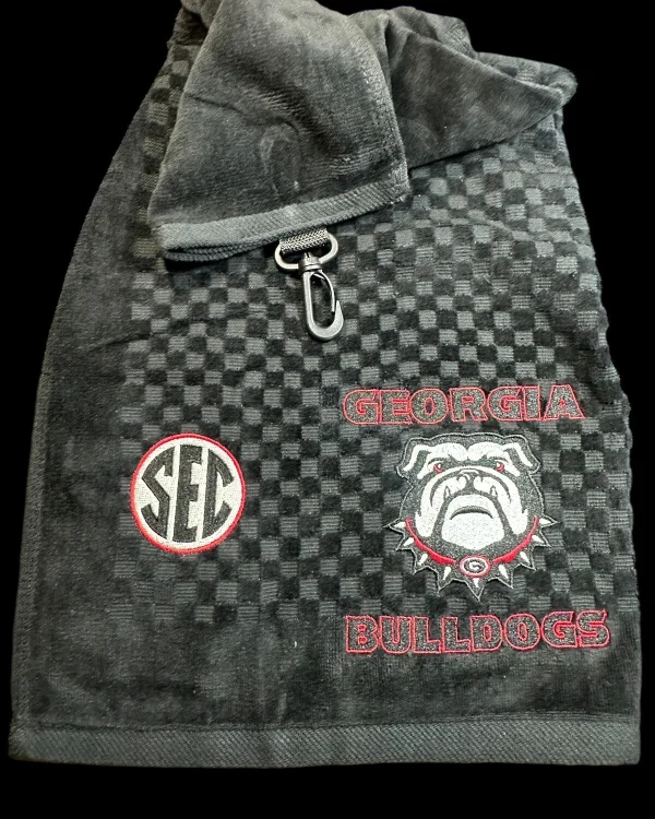 Georgia Bulldogs Golf Towel / (6in x 22in) Cotton 47k Stitches
