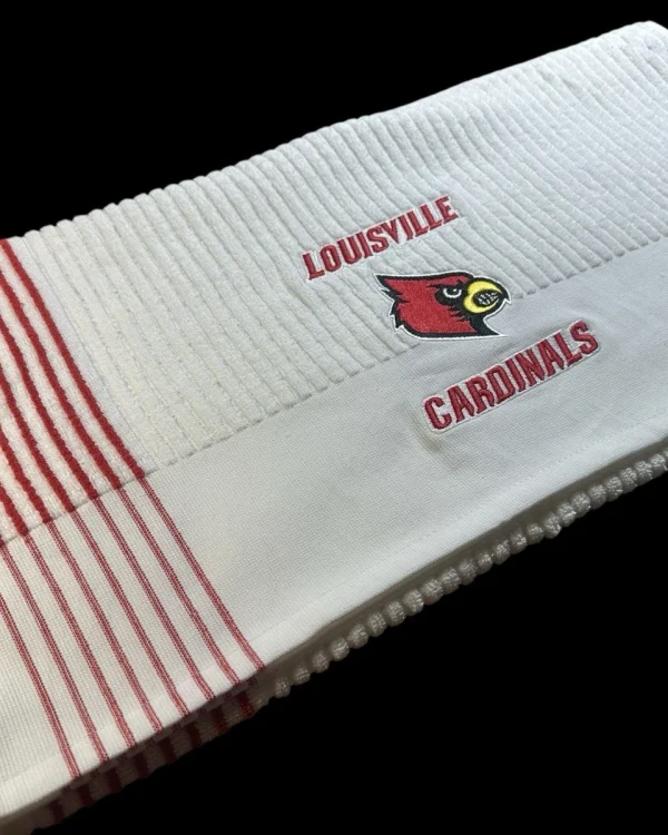 University of Louisville Caddy towel (2 Logos) / 44in x24 in (41k Stitches)